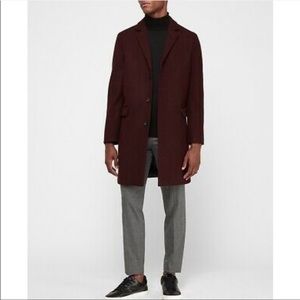 Express Maroon Dress Coat